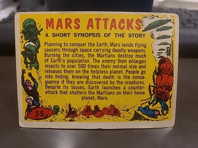 Mars Attacks 1962 Topps  #55 Checklist (Marked) - Image 1 of 2