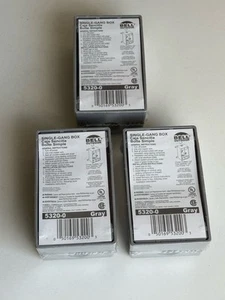 Lot 3! Bell 5320-0 Gray Weatherproof Boxs Single Gang 3 Inlet - Picture 1 of 2