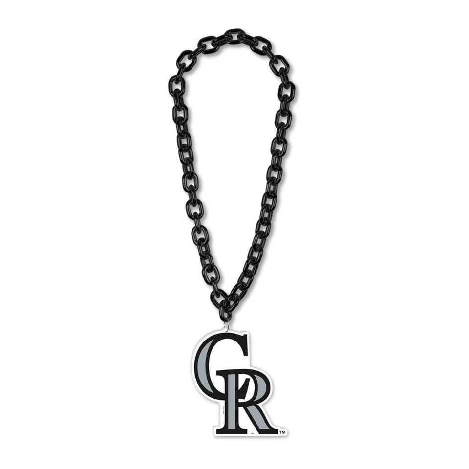 Colorado Rockies Big Chain Fan Necklace with Foam Logo [NEW] MLB Game Tailgate - Image 1 of 1