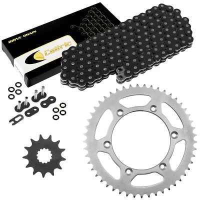 Kit de cadena de transmisión y piñones de junta tórica negra para Yamaha YZ450F 2007-2009 2014 2015 Foto 1 de 4