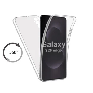 Funda transparente delantera y trasera con protección 360 completa para teléfono Samsung Galaxy S25 edge - Imagen 1 de 24