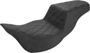 SADDLEMEN Extended Reach Black Lattice Stitch Step-Up Seat for 08-24 Soft Tail - Picture 1 of 5