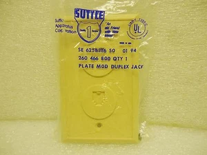 (NEW) Suttle 625B3E6-50 Ivory Duplex (North/South) 6/6-conductor Jack Assembly - Picture 1 of 3