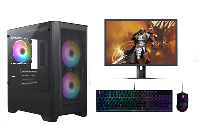 Cheap Custom Gaming PC Intel Core i7 Win10 GTX1650 16GB RAM 128GB SSD 1TB HDD - Image 1 of 4