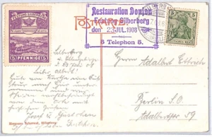 GERMANY 1908 SILBERBURG FESTIVAL Postcard 5pf *Charity Label* {samwells}PH364 - Picture 1 of 12
