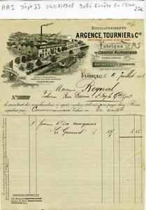 Dépt 33 - Floirac - Belle Entête Secteur Alimentaire du 04/07/1908 A Voir !! - Bild 1 von 1
