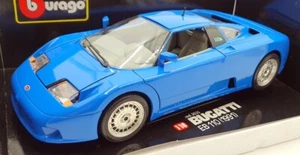 Burago 1/18 Scale Diecast 3035 - Bugatti EB 110 1991 - Blue - Picture 1 of 5