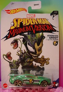 Spider-Man Maximum Venom VENOMIZED GROOT Custom '15 MUSTANG #4∞green∞Hot wheels - Picture 1 of 4