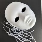  Weißes Papier leere Maske zum Selbermachen Kostüm Maske elastischer Riemen MENGE 10 Silvester