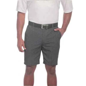 Pantaloncini da golf Pebble Beach da uomo Dry Luxe Flat Front neri nuovi con etichette taglia 36 - Foto 1 di 4