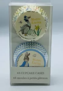 48 Beatrix Potter Peter Rabbit Happy Easter Cupcake Cases Muffin Liner Bunny New - Picture 1 of 12