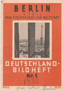 BERLIN DEUTSCHLAND BILD HEFT NR.1-A PHOTO ALBUM OF 1930'S BERLIN-TRI-LINGUAL - Imagen 1 de 4