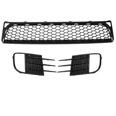 For VW Golf VI MK6 2009-2013 GTI Front Bumper Grille+Side Fog Light Grill Cover Foto 1 de 4