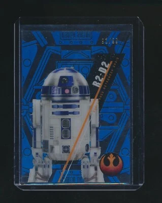 R2-D2 2016 TOPPS HIGH TEK STAR WARS BLUE PARALLEL 91/99 #SW-92 - Image 1 of 2