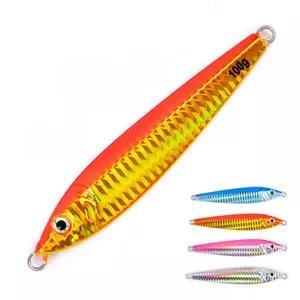 Colorful Metal Lead Jig Fishing Lures 115mm 100g Slow Fishing Lure Jiggings Bait - Picture 1 of 7