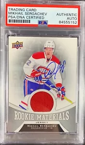 Mikhail Sergachev auto RC Upper Deck Materials Canadians PSA Encap Player Worn - Picture 1 of 3