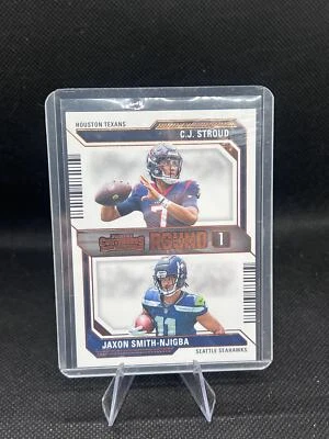 2023 Panini Contenders #4 C.J. Stroud / Jaxon Smith-Njigba Round Numbers Bronze - Image 1 of 2