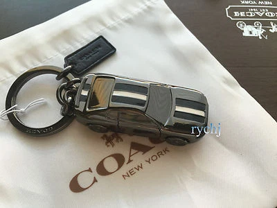 NWT COACH METAL CAR KEY FOB KEYRING KEYCHAIN 64255 - Imagem 1 de 4