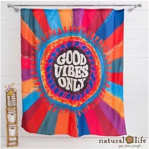 Natural Life Duschvorhang Bright Good Vibes nur 70" x 70" Wandteppich? Neu - Bild 1 von 6