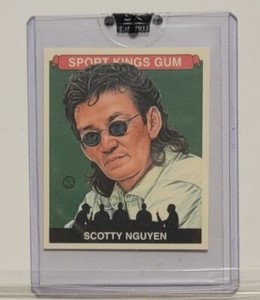 Scotty Nguyen WSOP Poker 2010 Sportkings Series D Mini Parallel Trading Card SP
