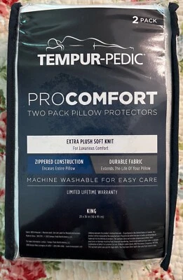 King Tempur-Pedic ProComfort (2 pack) Pillow Protectors - NIP - Image 1 of 2