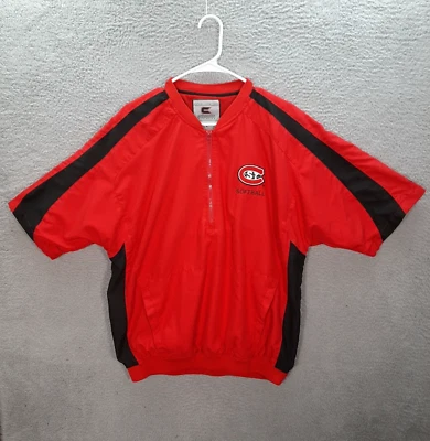 St Cloud University Huskies Jacket Womens Large Red SCSU Softball NCAA Sports - Image 1 of 4
