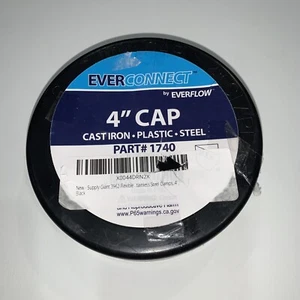 Everflow 4 Inch Flexible Pvc Pipe Cap with Stainless Steel Clamps - Same Day Shp - Picture 1 of 3