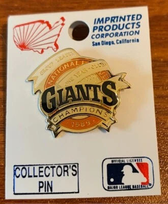 Imprinted Products 1989 Group Leader National Champion One year Club Giants Pin - Image 1 of 2