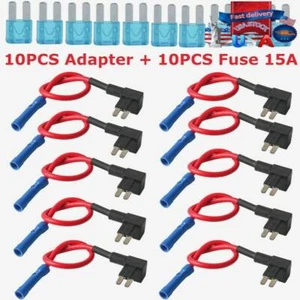 10PCS Micro2 Fuse Tap Mini Fuse Holder ADD-A-CIRCUIT Blade ATR 15A fuse 16 AWG - Picture 1 of 10