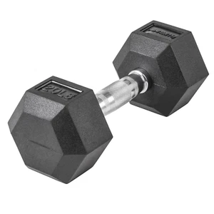 20 Lbs Rubber Hex Dumbbell Single - Home Gym Weight Fitness Equipment - Picture 1 of 12