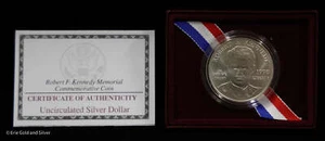 1998-S Robert F. Kennedy Commemorative BU Silver Dollar in OGP | US Mint - Picture 1 of 6