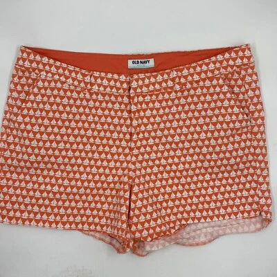 Pantalones Cortos Estampados Old Navy Para Mujer Talla 16 Naranja Mezcla de Algodón Velero Informal Corto Foto 1 de 4