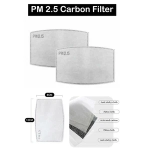 Carbon Activated Filter for Face Cover Mask 5 layers PM2.5 Filter US Seller - Picture 1 of 7