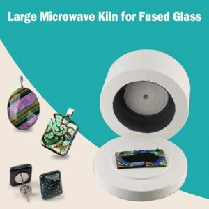 Large Microwave Kiln for Fused Glass Arts Crafts Sewing DIY Jewelry M - Picture 1 of 13