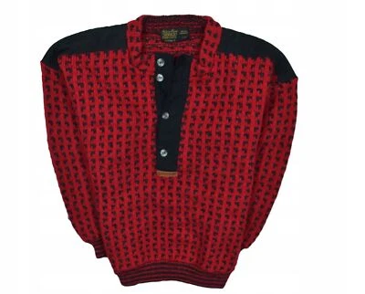 Wolle Norweger Herren Vintage Half Zip Pullover L DEVOLD - Bild 1 von 4