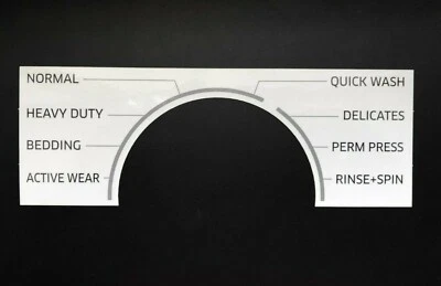 Samsung Washer Sticker Label - for Model WF45N5300AW Control Panel - Waterproof  - Image 1 of 3
