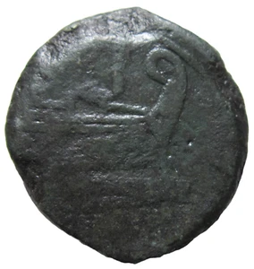 REPÚBLICA ROMANA. AE As. ANÓNIMO, CIRCA 206-195 A.C. JANUS/PROW. - Imagen 1 de 3