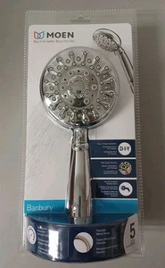 Moen (23046) Banbury Chrome 5 Setting Handheld Shower Head - Picture 1 of 4