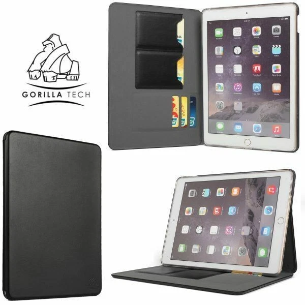 iPad Pro 9.7 2017 Wallet Book Case Leather Flip Gorilla Tech 3D Perfect Fit