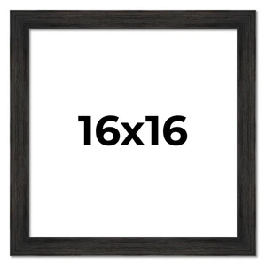 16x16 Frame Black Barnwood Picture Frame Photo Frame UV Acrylic, Acid Free - Picture 1 of 9