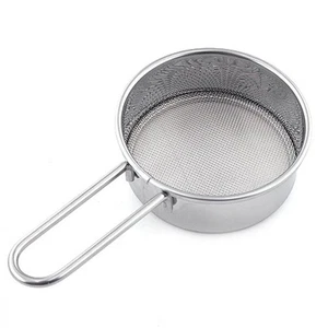 Stainless Steel Handheld Screen Mesh Oil Strainer Flour Sieve Colander Sifter - Picture 1 of 8