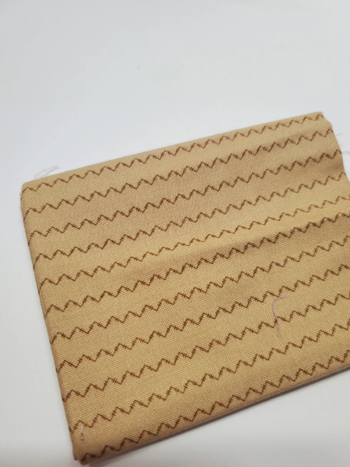 Jo Morton Fabric Stripe Zigzag Brown Reproduction Andover Quilt Sew FAT QUARTER  - Image 1 of 1