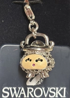 Auténtico caldero negro de bruja Swarovski encanto de Halloween Foto 1 de 4