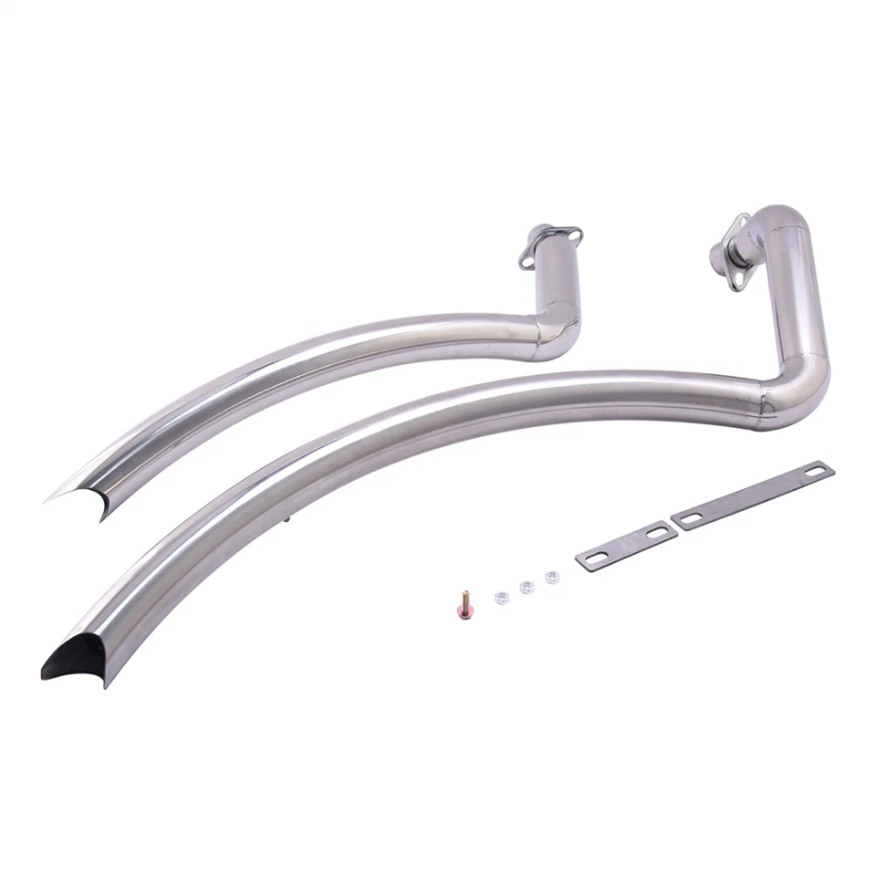 For Honda Shadow VT600 VLX400 VT600CD Deluxe Exhaust Muffler Pipes System Silver - Изображение 1 из 4