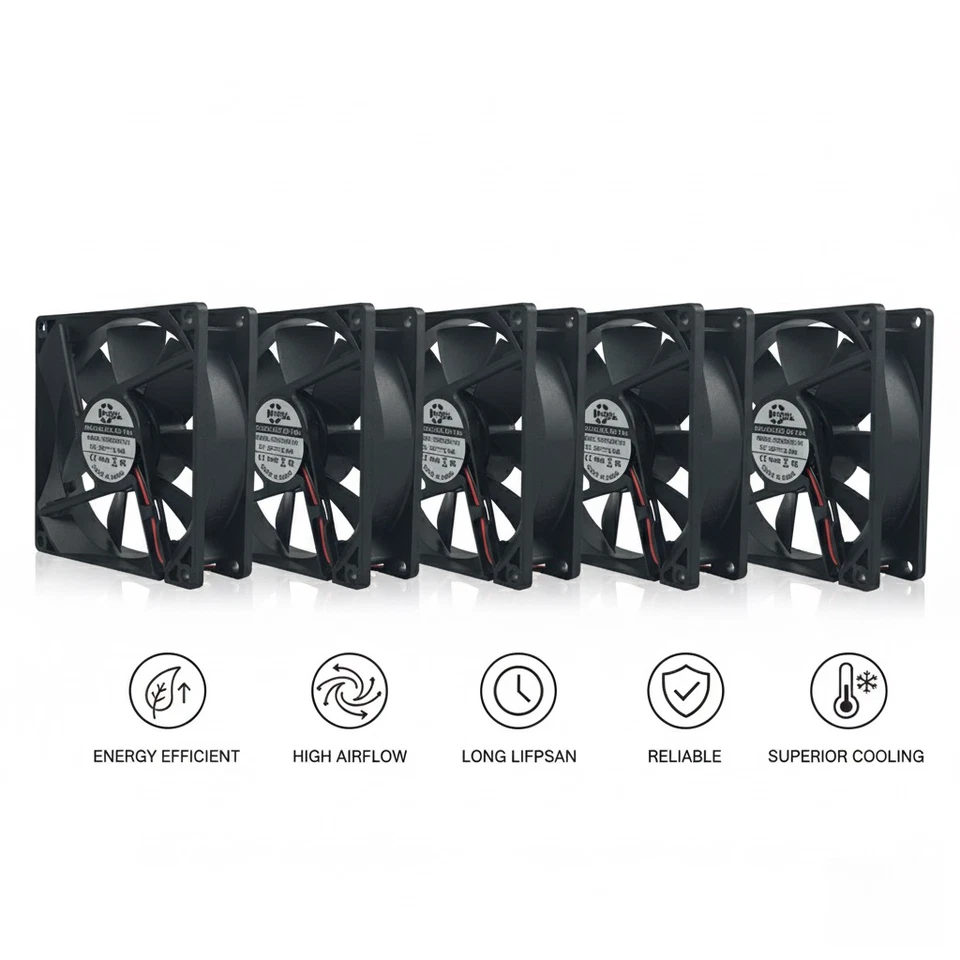 92mmX25mm Dual Ball Bearing DC Cooling Fan 12V/24V 3500-4000RPM 58CFM - Image 1 of 4