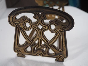 Art Nouveau, Expandable Book Rack, Brass with "Griffins" on each end - Picture 1 of 1