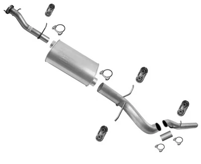 Tubo trasero silenciador Flex Pipes para GMC Sierra 2500HD 6,0 L 11-17 con distancia entre ejes de 144" Foto 1 de 4