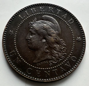 Argentina, Centavo, 1884, KM#32 High Grade - Picture 1 of 2