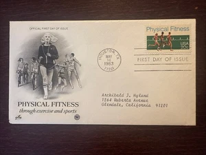 US FDC COVER 1983 YEAR PHYSICAL FITNESS HEALTH MEDICINE STAMPS SCOTT 2043 - Picture 1 of 1