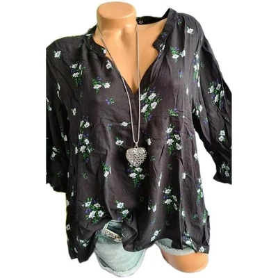 LTB Bluse Tunika Shirt Damen Gr. S bis XXL Schwarz gemustert (651) NEU - Bild 1 von 4